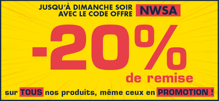 Profitez de -20% sur TOUS nos produits, m&ecirc;me ceux en PROMOTION !